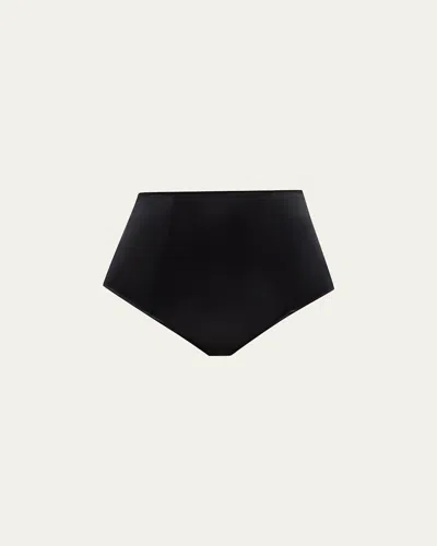 Kiki De Montparnasse Tous Les Jours High-rise Stretch Silk Panties In Black