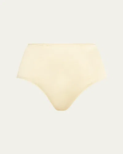 Kiki De Montparnasse Tous Les Jours High-rise Stretch Silk Panties In Brown