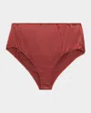 Kiki De Montparnasse Tous Les Jours High-rise Stretch Silk Panties In Brown