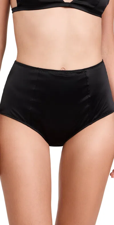 KIKI DE MONTPARNASSE TOUS LES JOURS HIGH WAIST PANTIES BLACK