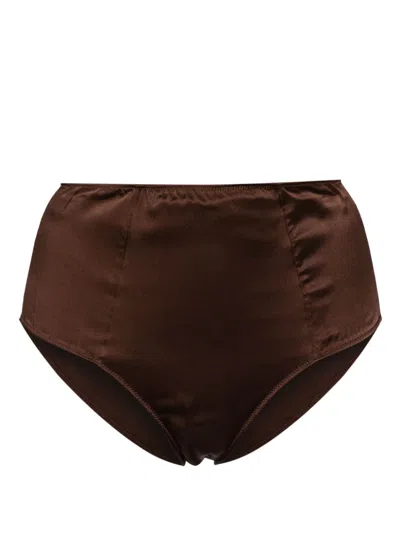 Kiki De Montparnasse Tous Les Jours High Waist Trousery In Brown
