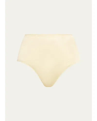 Kiki De Montparnasse Tous Les Jours High-rise Stretch Silk Panties In Beurre
