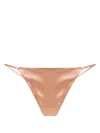 Kiki De Montparnasse Tous Les Jours Satin Thong In Neutrals