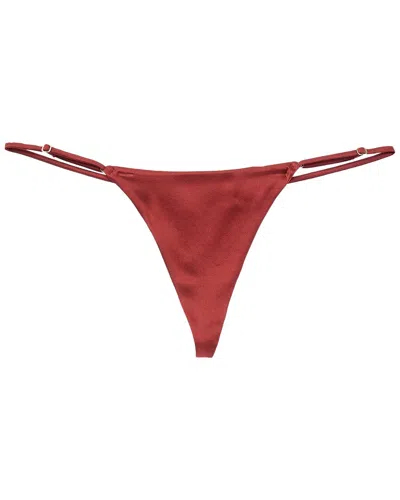 Kiki De Montparnasse Tous Les Jours Silk-blend G-string In Burgundy
