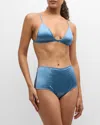 Kiki De Montparnasse Tous Les Jours Soft Wireless Triangle Bra In Marine