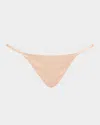 Kiki De Montparnasse Tous Les Jours Stretch Silk G-string In Blush