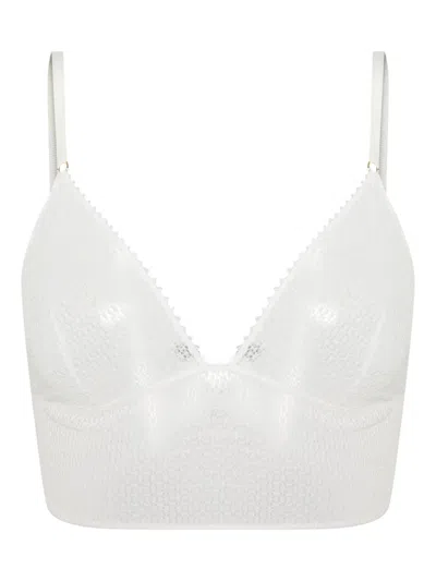 Kiki De Montparnasse Triangle-cup Crochet Bra In White