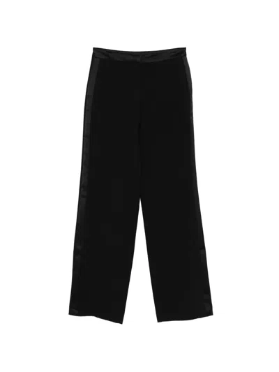 Kiki De Montparnasse Tuxedo Low Rise Trousers In Black