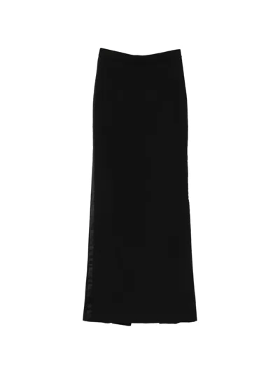 Kiki De Montparnasse Tuxedo Maxi Skirt In Black