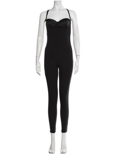 Pre-owned Kiki De Montparnasse V-neck Jumpsuit In Black