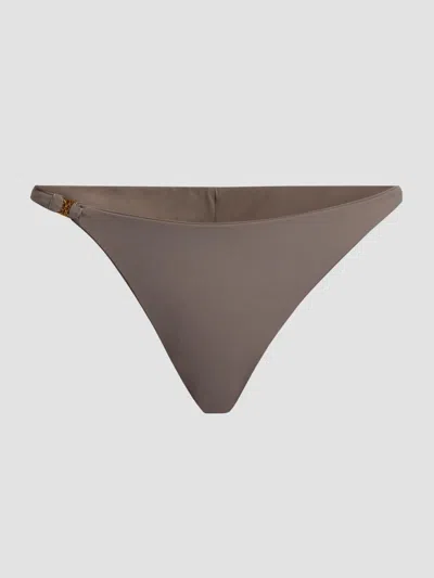 Kiki De Montparnasse Women's Athletic High-leg Bikini Bottom In Brown