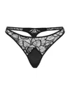 Kiki De Montparnasse Women's Coquette Lace Thong In Black