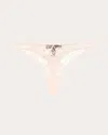 Kiki De Montparnasse Women's Coquette Lace Thong In Blush