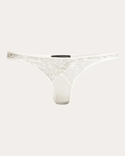 Kiki De Montparnasse Women's Coquette Lace Thong In White