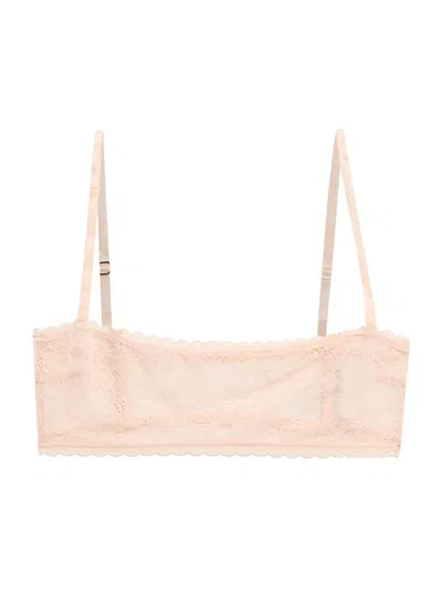Kiki De Montparnasse Women's Dahlia Lace Bandeau Bra In Pink