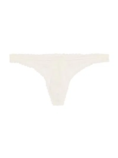 Kiki De Montparnasse Women's Dahlia Lace Thong In White