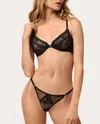 Kiki De Montparnasse Dahlia Lace Demi Bra In Black