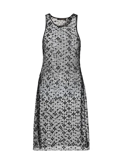 Kiki De Montparnasse Diamante-embroidered Midi Dress In Black
