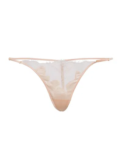 Kiki De Montparnasse Women's Giselle Lace G-string Panty In Neutral