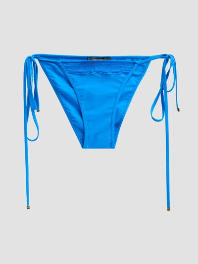 Kiki De Montparnasse Lace-trimmed Bikini Briefs In Blue