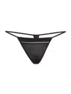 Kiki De Montparnasse Intime Mesh-inset Thong In Black