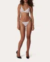 Kiki De Montparnasse Women's Intime Mesh-paneled Thong In White