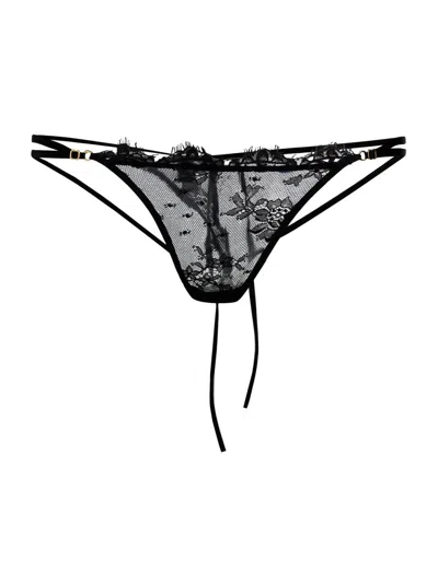 Kiki De Montparnasse Women's Jolie Lace G-string Thong In Black