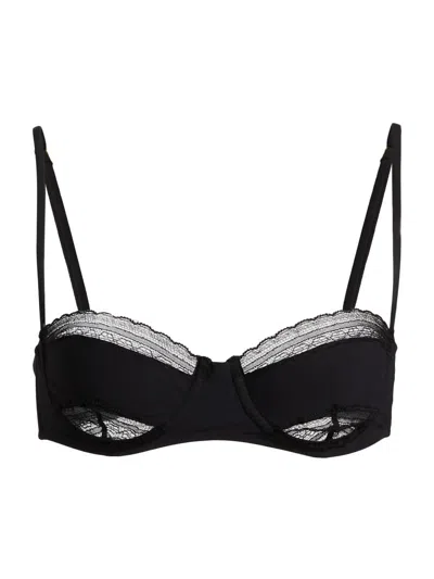 Kiki De Montparnasse Women's Lace Balconette Bikini Top In Black