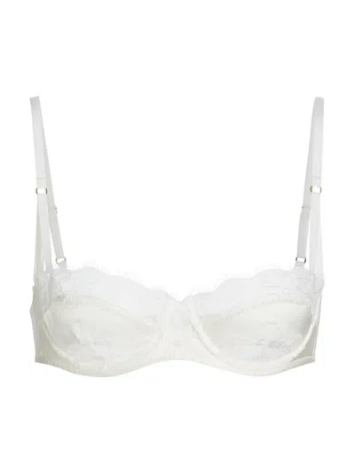 Kiki De Montparnasse Lace Inset Bra In Ivory