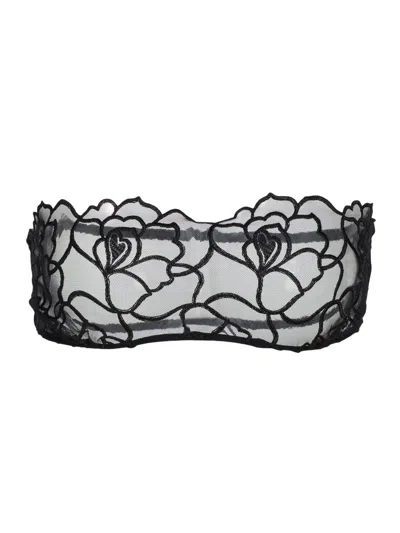 Kiki De Montparnasse Women's Petite Chou Embroidered Bandeau In Black