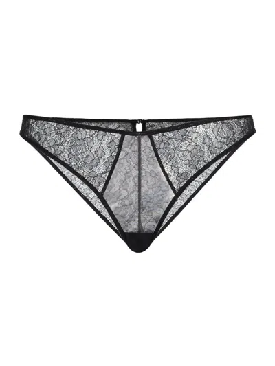 Kiki De Montparnasse Women's Petite Fleur Lace Briefs In Black