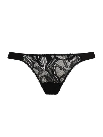 Kiki De Montparnasse Women's Sophie Stretch Lace G-string Thong In Black