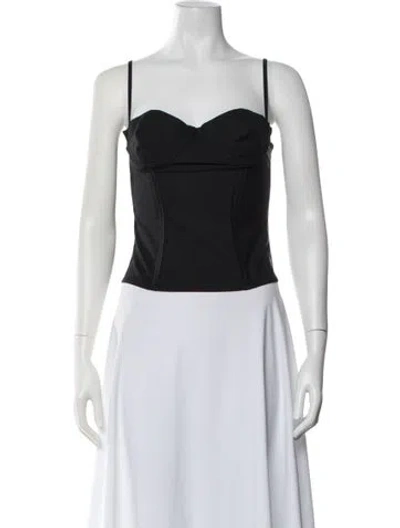 Pre-owned Kiki De Montparnasse Wool V-neck Top In Black