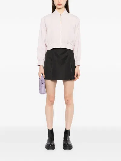 Kiki De Montparnasse Zip Bomber Jacket In White