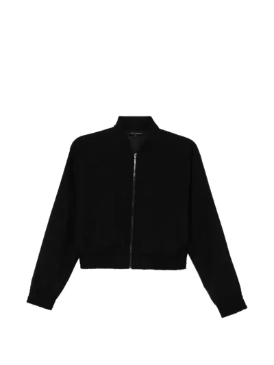 Kiki De Montparnasse Zip-up Bomber Jacket In Black