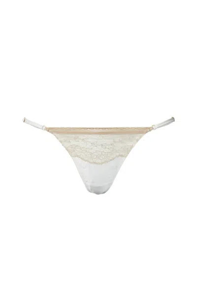 Kiki De Montparnesse Tiered Thong In Ivory/sucre In Multi