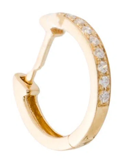 Pre-owned Kiki Mcdonough 18k Diamond Kiki Classic Single Hoop Earring In Multi
