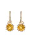 Kiki Mcdonough 18k Yellow Gold Grace Citrine And Diamond Earrings In Gold