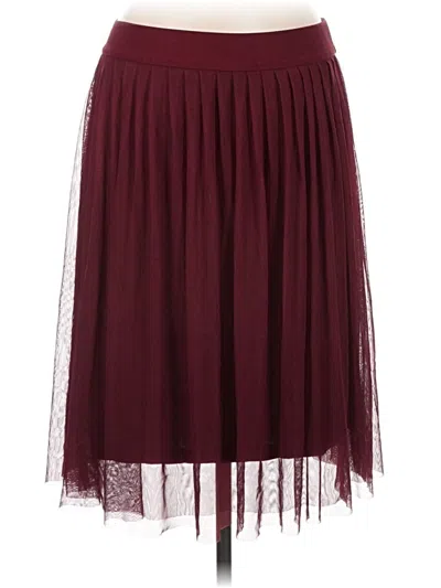 Pre-owned Kikiriki Formal Skirt In Burgundy