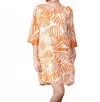 Kikisol Rayon T-shirt Dress W/ Pockets In Copper Tan In Multi