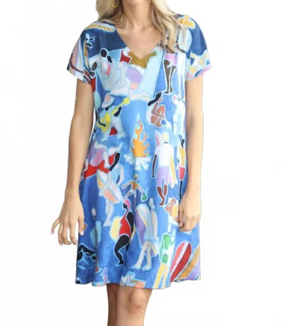 Kikisol Sunbathers Dress In Blue