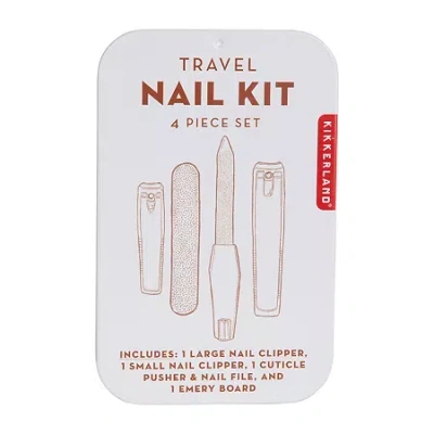 Kikkerland Travel Nail Kit In White