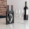 Kikkerland Wine Bottle Accessory Kit In Black In Black