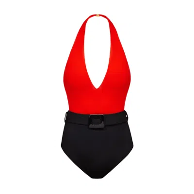 Kikki-g Swimwear Women's Black / Red Kiva Swimsuit Black Red In Black/red