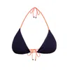 Kikki-g Swimwear Women's Blue Josie Bikini Navy Orange Top In Blue