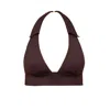 Kikki-g Swimwear Women's Brown Guilia Bikini Top In Brown