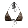 Kikki-g Swimwear Women's Joanna Bikini Black Gold Top In Gold