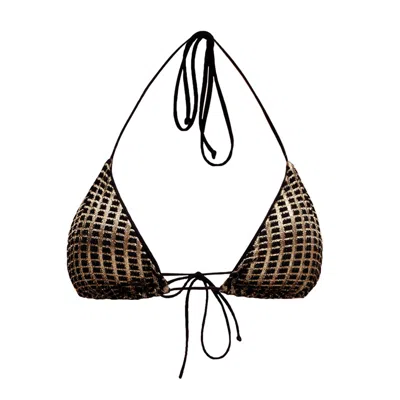 Kikki-g Swimwear Women's Joanna Bikini Black Gold Top