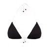 Kikki-g Swimwear Women's Josie Bikini Black Silver Top In Black