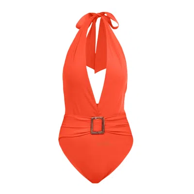 Kikki-g Swimwear Women's Red Nada Swimsuit Orange